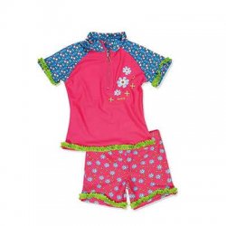 Landora/® Baby- Kleinkinder-Badebekleidung lang/ärmliges 2er Set mit UV-Schutz 50 und Oeko-Tex 100 Zertifizierung in t/ürkis